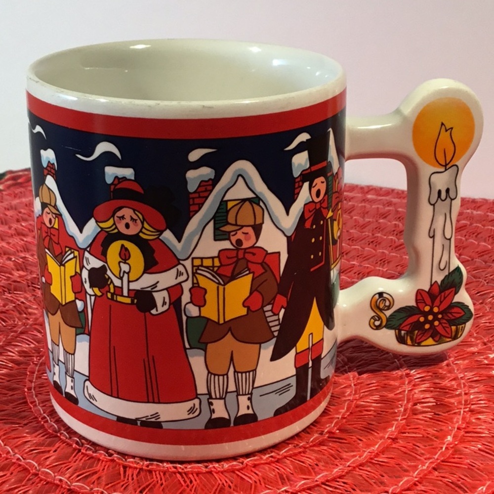 Vtg. The Love Mug 1989 Christmas Carolers Singing